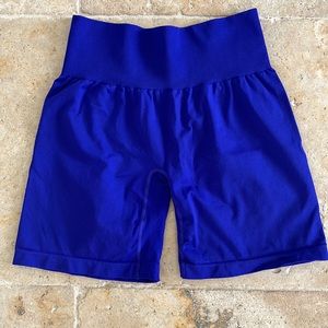 NVGTN cobalt blue Solid Seamless shorts, no longer available online